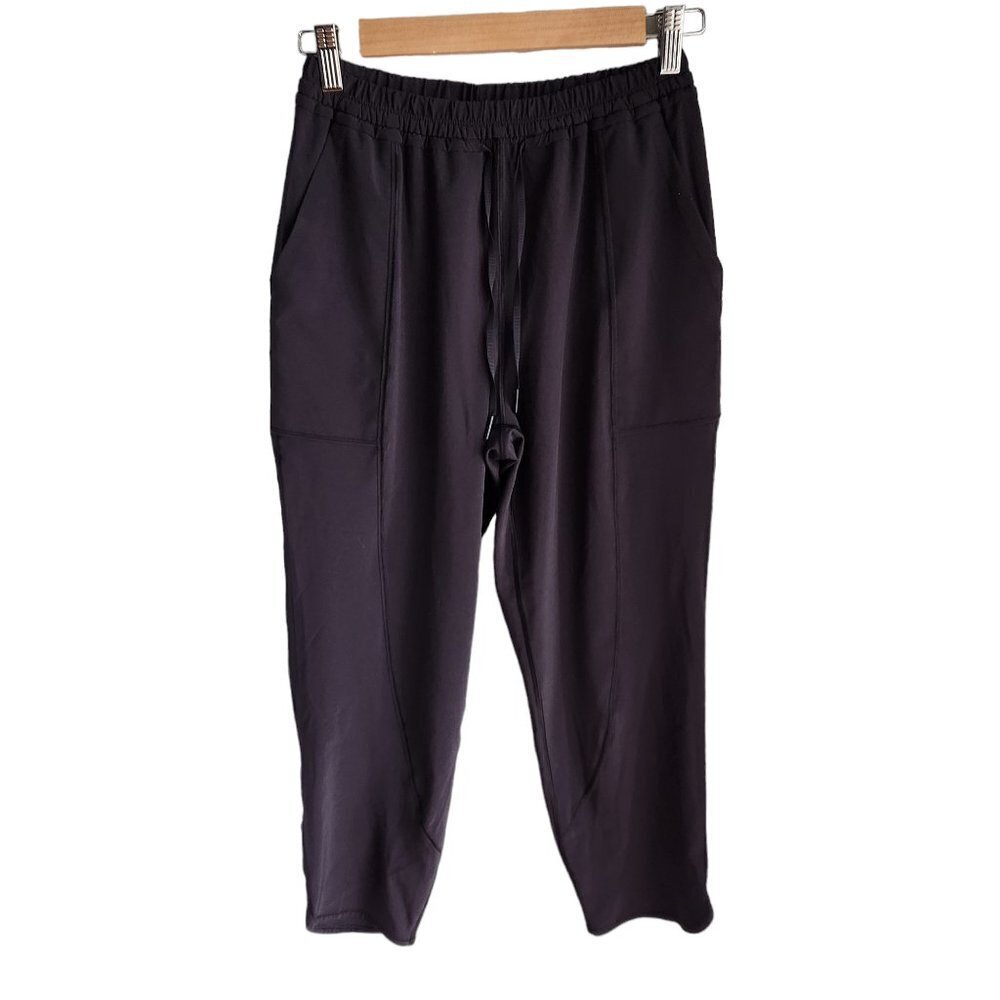 Lululemon Pants Women's Black 4 Final Play Crop 23" Lightweight Gym Lounge